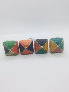 Multicolored pouch keychain
